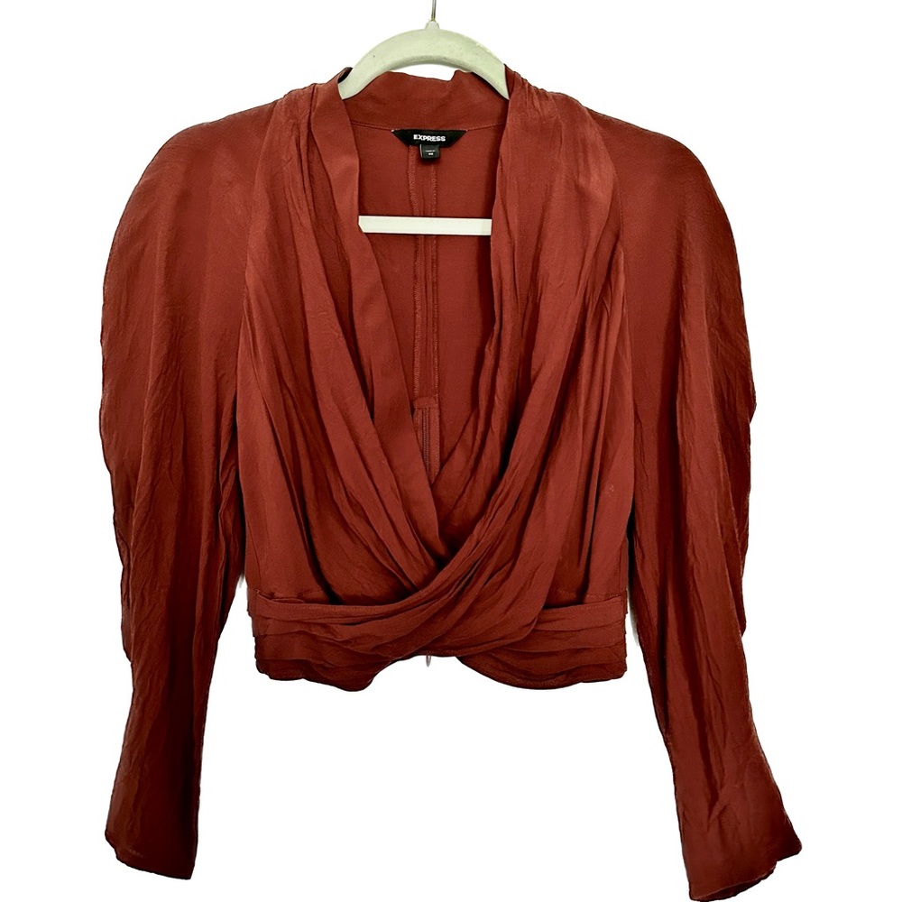 Deep V Drape Blouse